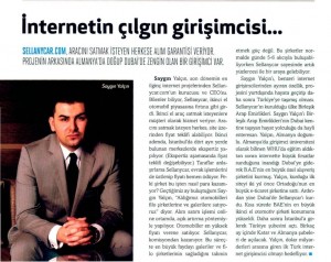 Saygin Yalcin in Turkish Time magazine